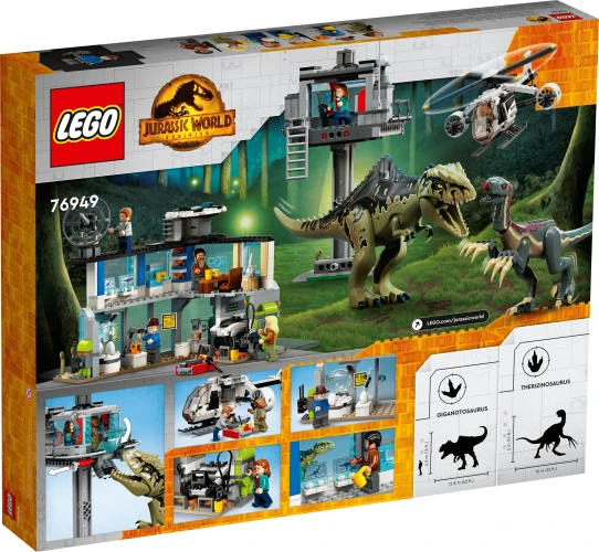 Set construcție Lego Jurassic World Giganotosaurus & Therizinosaurus Attack, 810 elemente  cumpăra în Chișinau
