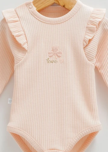 Боди с длинным рукавом Caramell Romantic Color Salmon, 2 шт. (1-3М) купить в Кишиневе