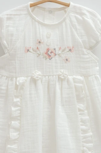 Платье с коротким рукавом Caramell Little Girl Ivory & Ecru (18-24М) купить в Кишиневе