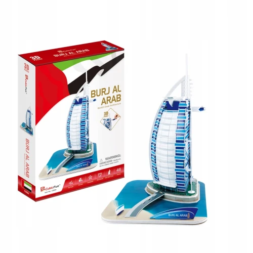 Puzzle 3D Cubic Fun Burj Al Arab, 46 elemente cumpăra în Chișinau