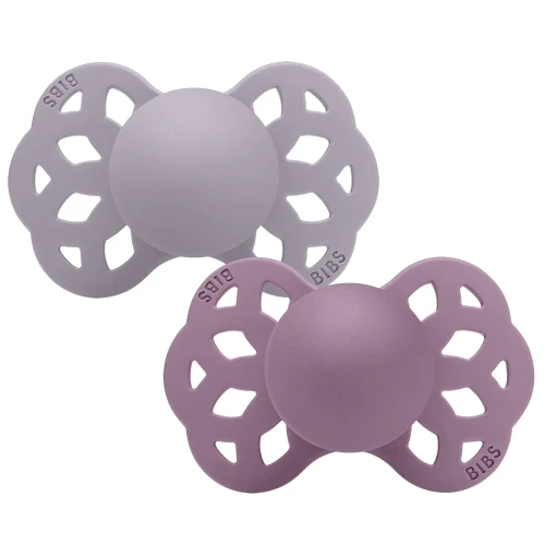 Suzetă anatomică din silicon Bibs Infinity Fossil Grey & Mauve (0-6 luni), 2 buc. cumpăra în Chișinau
