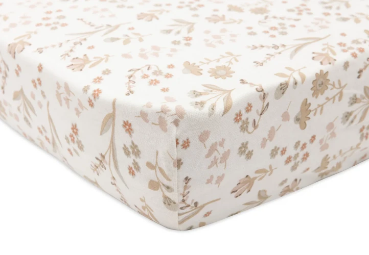 Простыня на резинке Jollein Jersey Bloomy, 120x60 см купить в Кишиневе