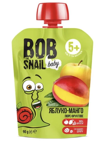 Пюре Bob Snail яблоко-манго (5 мес+), 90 г купить в Кишиневе