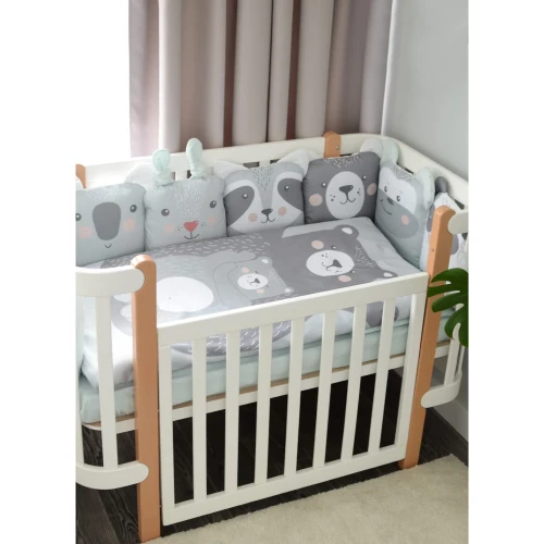 Lenjerie de patut Veres Zoo Mint (6 piese), 120x60 cm cumpăra în Chișinau