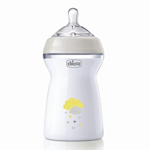 Biberon pentru bebeluși din plastic Chicco Natural Feeling Cloud&Heart White, 330 ml cumpăra în Chișinau