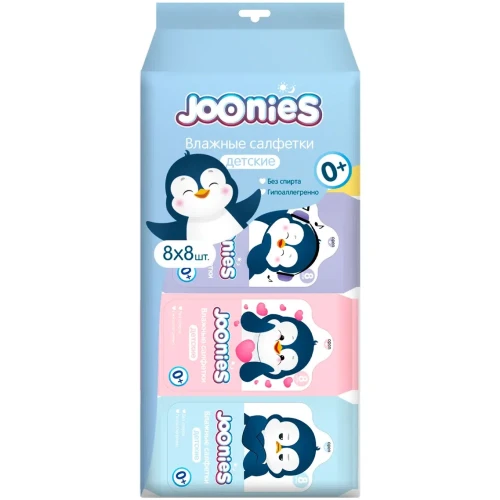 Влажные салфетки Joonies Mini, 8x8 шт. купить в Кишиневе