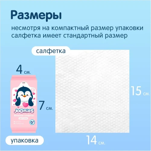 Влажные салфетки Joonies Mini, 8x8 шт. купить в Кишиневе