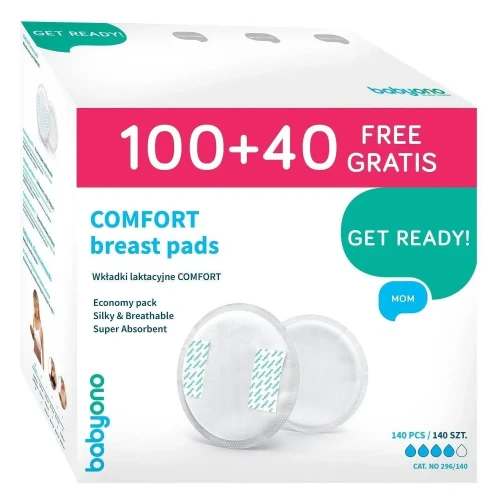 Прокладки для груди BabyOno Comfort, 100+40 шт. купить в Кишиневе
