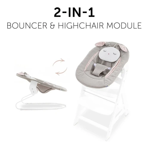 Balansoar Hauck Alpha Bouncer 2 in 1 Powder Bunny Beige Bloom cumpăra în Chișinau
