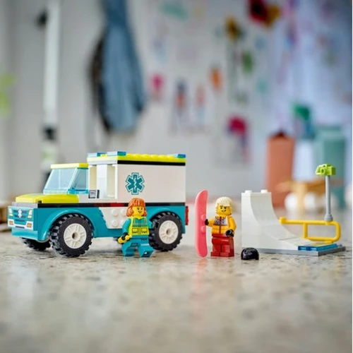 Конструктор Lego City Emergency Ambulance and Snowboarder, 79 элементов купить в Кишиневе