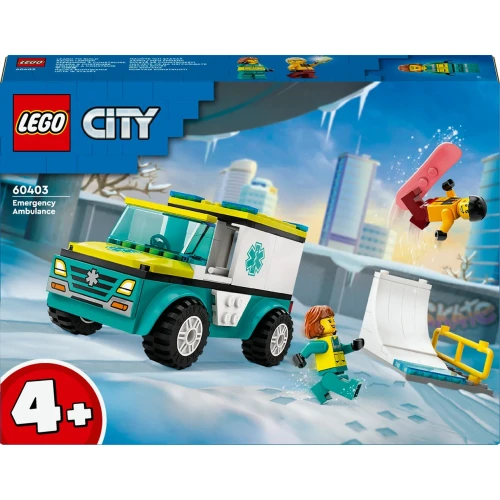 Конструктор Lego City Emergency Ambulance and Snowboarder, 79 элементов купить в Кишиневе