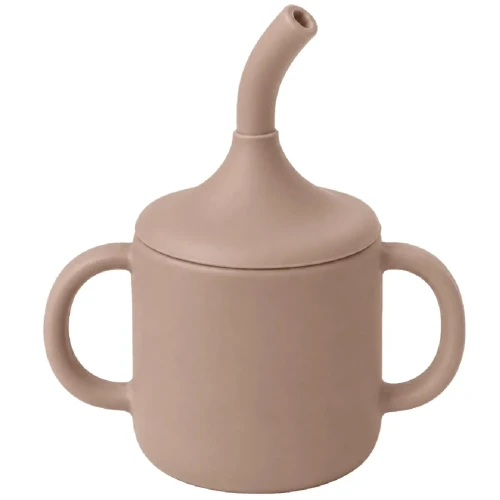 Силиконовая кружка с трубочкой BabyJem Latte (8 мес.+), 120 мл купить в Кишиневе