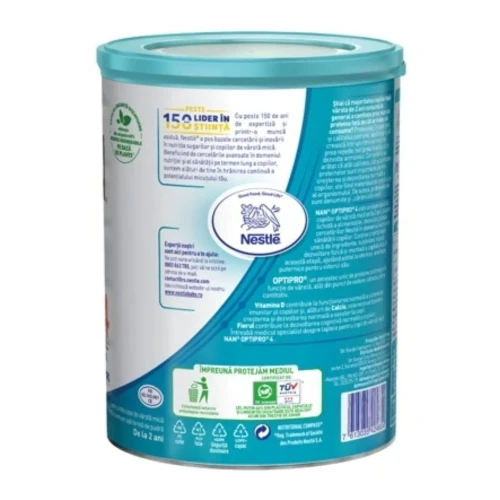 Смесь для новорожденных Nestle NAN 4 OPTIPRO (2+ года), 800 г купить в Кишиневе