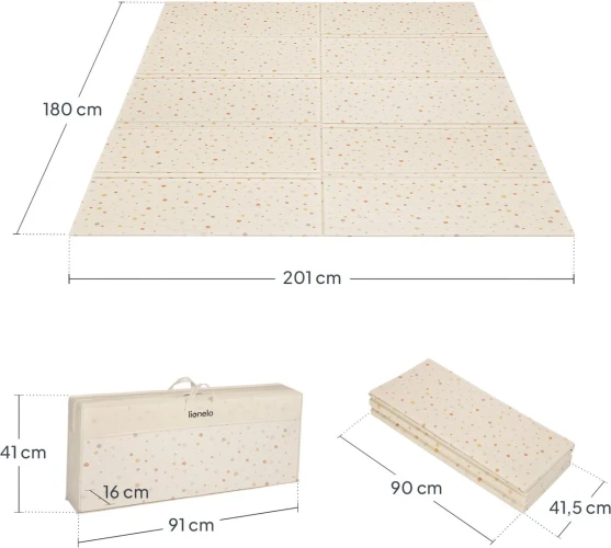 Детский коврик Lionelo Zora Beige, 180x201x1.5 см купить в Кишиневе