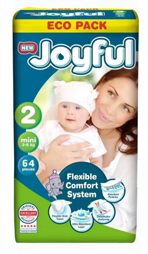Scutece Joyful №2 (3-6 kg), 64 buc. cumpăra în Chișinau