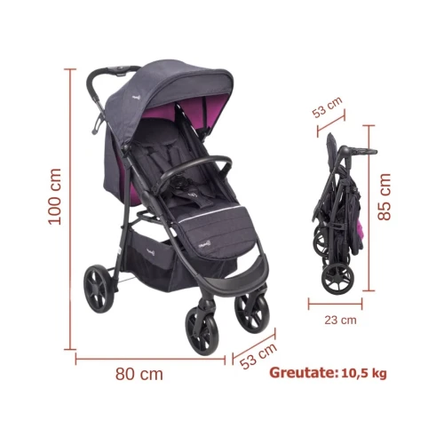 Коляска 3 в 1 BabyGo Style Black купить в Кишиневе
