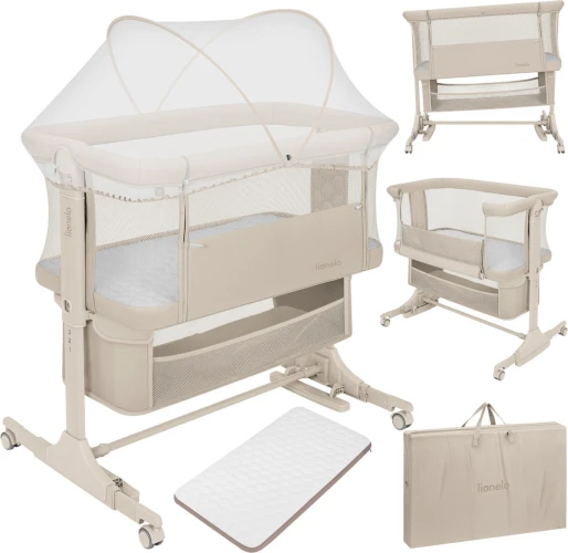 Patuc Co-sleeper 3 in 1 Lionelo Jodie Beige Cream cumpăra în Chișinau