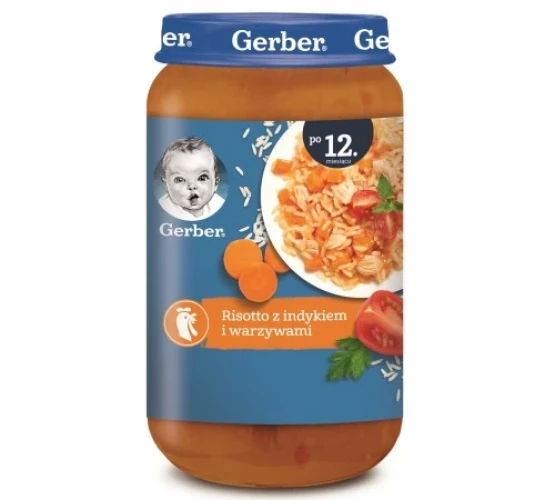 Пюре Gerber Junior Ризотто с индейкой и овощами (12 мес+), 250 г купить в Кишиневе