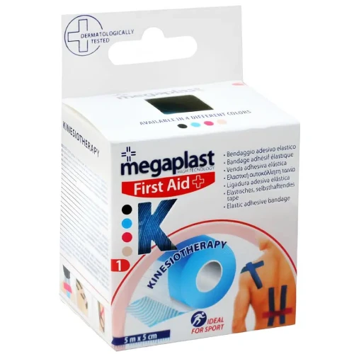 Пластырь Megaplast Sport Kinetic Tape Синий 500x5 см купить в Кишиневе