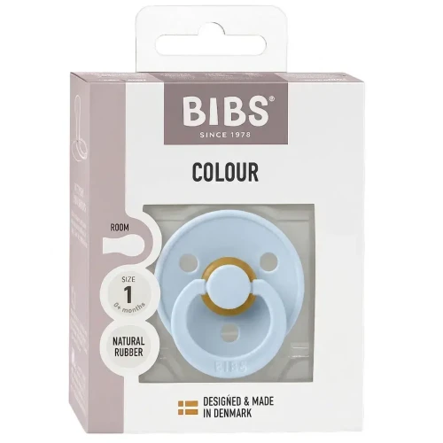 Suzetă rotundă din latex Bibs Colour Baby Blue Ambalaj premium, 0-6 luni cumpăra în Chișinau