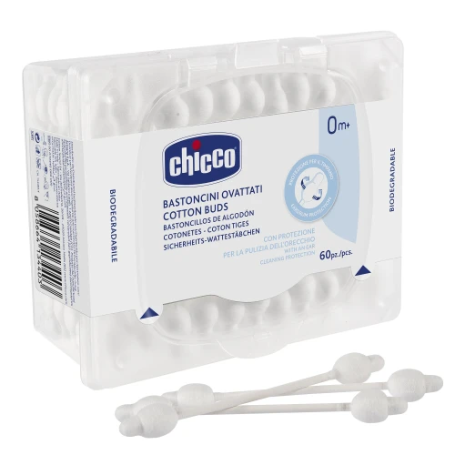 Bețișoare de bumbac Chicco cu limitator, 60 buc. cumpăra în Chișinau