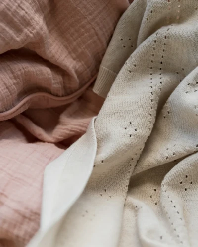 Пледик Bibs Pointelle Ivory, 70x100 см купить в Кишиневе