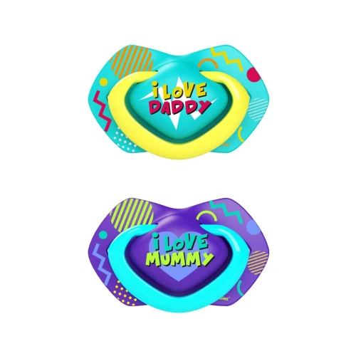 Suzetă din silicon simetrică Canpol Neon Love 18+ luni 2 buc cumpăra în Chișinau