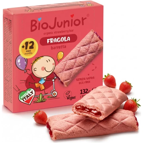 Batonaș BioJunior cu căpșune (12 luni+), 132 gr cumpăra în Chișinau