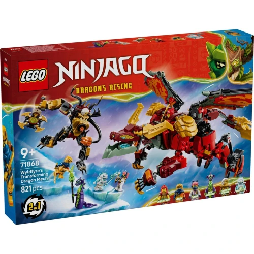 Конструкторы Lego Ninjago Wyldfyre's Transforming Dragon Mech, 821 элементов купить в Кишиневе