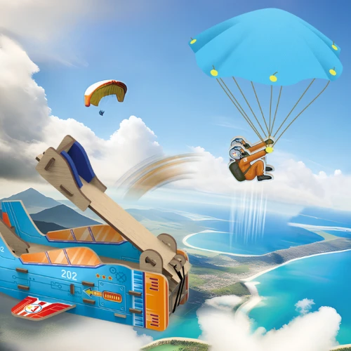 Puzzle 3D CubicFun STEM Series Lansator Parașută, 48 elemente cumpăra în Chișinau