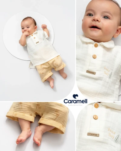 Set din 2 piese Caramell Free Boy Ivory & Brown (12-18L) cumpăra în Chișinau