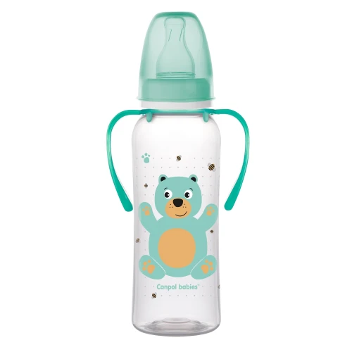 Biberon cu mâner Canpol Happy Animals Tritan 250 ml cumpăra în Chișinau