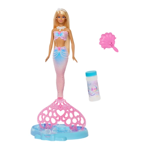 Păpușă Barbie Sirenă strălucitoare Bubble Sparkle Mermaid JLW56, cu funcție de făcut baloane de săpun cumpăra în Chișinau