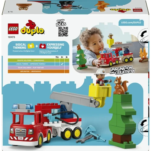 Set construcție Lego Duplo Fire Truck with Hose and Firefighter, 28 elemente cumpăra în Chișinau