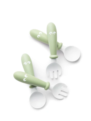 Набор столовых приборов BabyBjorn Powder Green, 4 шт. купить в Кишиневе