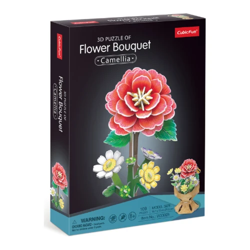 Puzzle 3D CubicFun Flower Bouquet Buchet de camelii, 108 elemente cumpăra în Chișinau