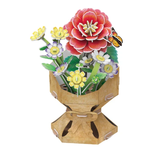 Puzzle 3D CubicFun Flower Bouquet Buchet de camelii, 108 elemente cumpăra în Chișinau