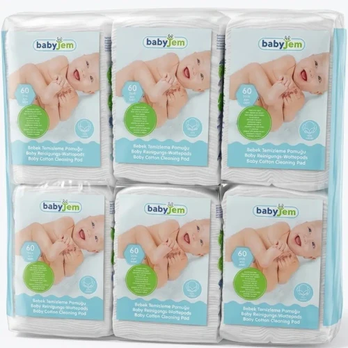 Хлопковые диски BabyJem Cleaning Pad, 6x60 шт. купить в Кишиневе