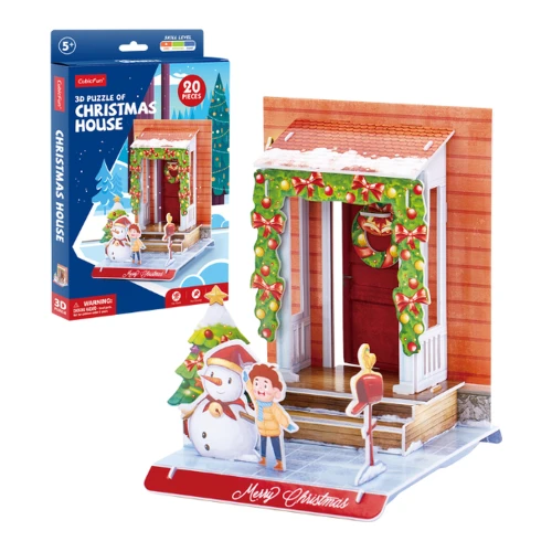 Puzzle 3D CubicFun Casa de Crăciun, 20 elemente cumpăra în Chișinau