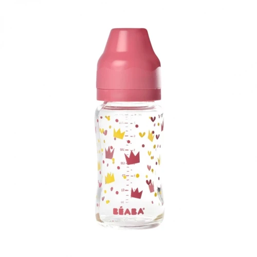 Biberon din sticlă Beaba Crown 240 ml Roz cumpăra în Chișinau