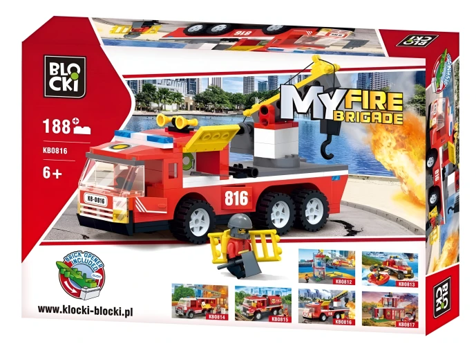 Set construcție Blocki MyFireBrigade Mașina de Pompieri, 188 elemente cumpăra în Chișinau