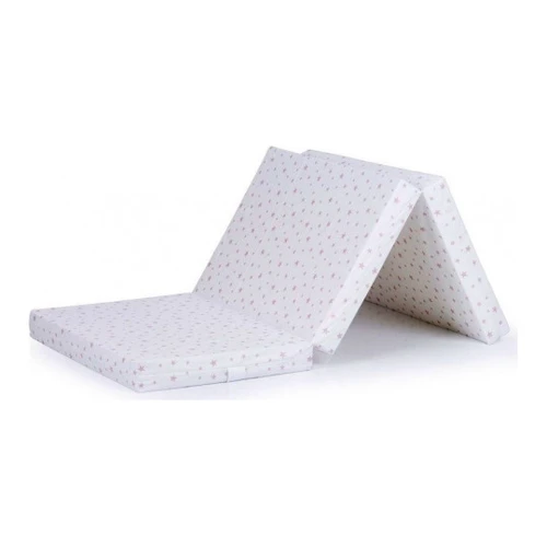Saltea pliabilă Chipolino 120x60x6 cm, albă cu stele roz pudrat cumpăra în Chișinau
