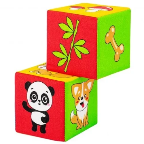 Игрушка кубики Мякиши "Кто что ест?" купить в Кишиневе