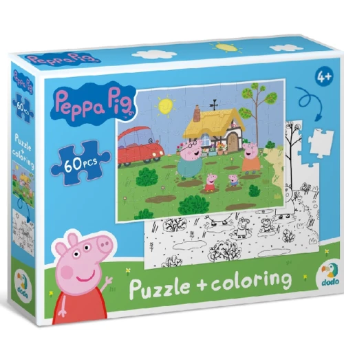 Пазл 2 в 1 Dodo Peppa Pig Веселье в саду, 60 элементов купить в Кишиневе