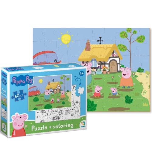Пазл 2 в 1 Dodo Peppa Pig Веселье в саду, 60 элементов купить в Кишиневе