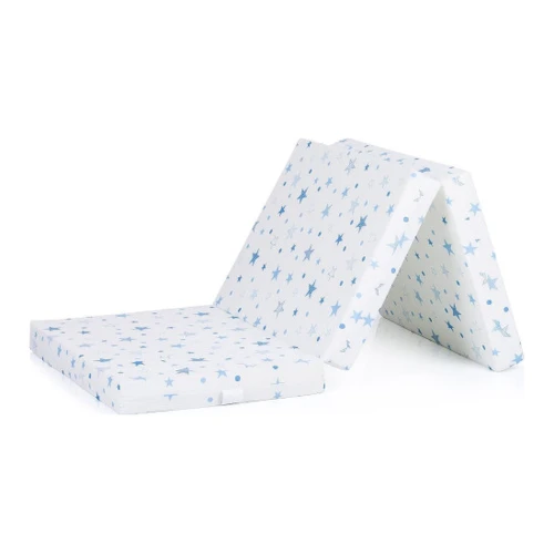 Saltea pliabilă Chipolino 120x60x6 cm, albă cu stele albastre cumpăra în Chișinau