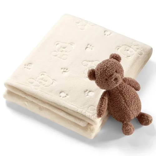 Пледик с игрушкой BabyOno Baby Cream, 75x100 см купить в Кишиневе