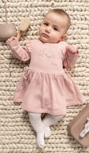 Rochiță cu mânecă lungă Caramell Rose Baby Ivory (3-6L) cumpăra în Chișinau