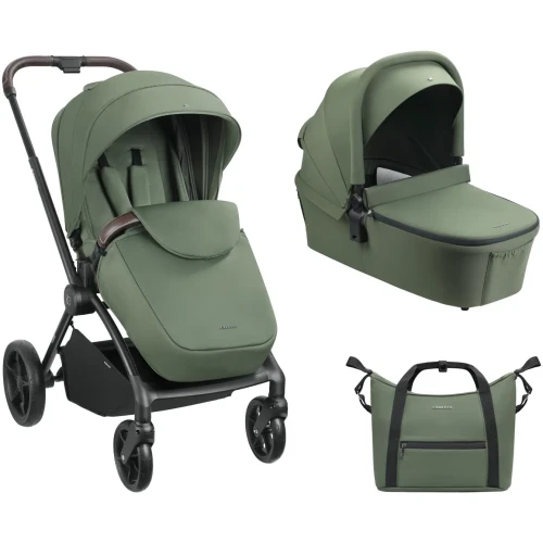 Коляска 2/1 KikkaBoo Kara Army Green 2025 купить в Кишиневе