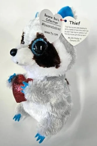 Плюшевая игрушка TY Енот Hot с сердечком Beanie Boos, 15 см купить в Кишиневе